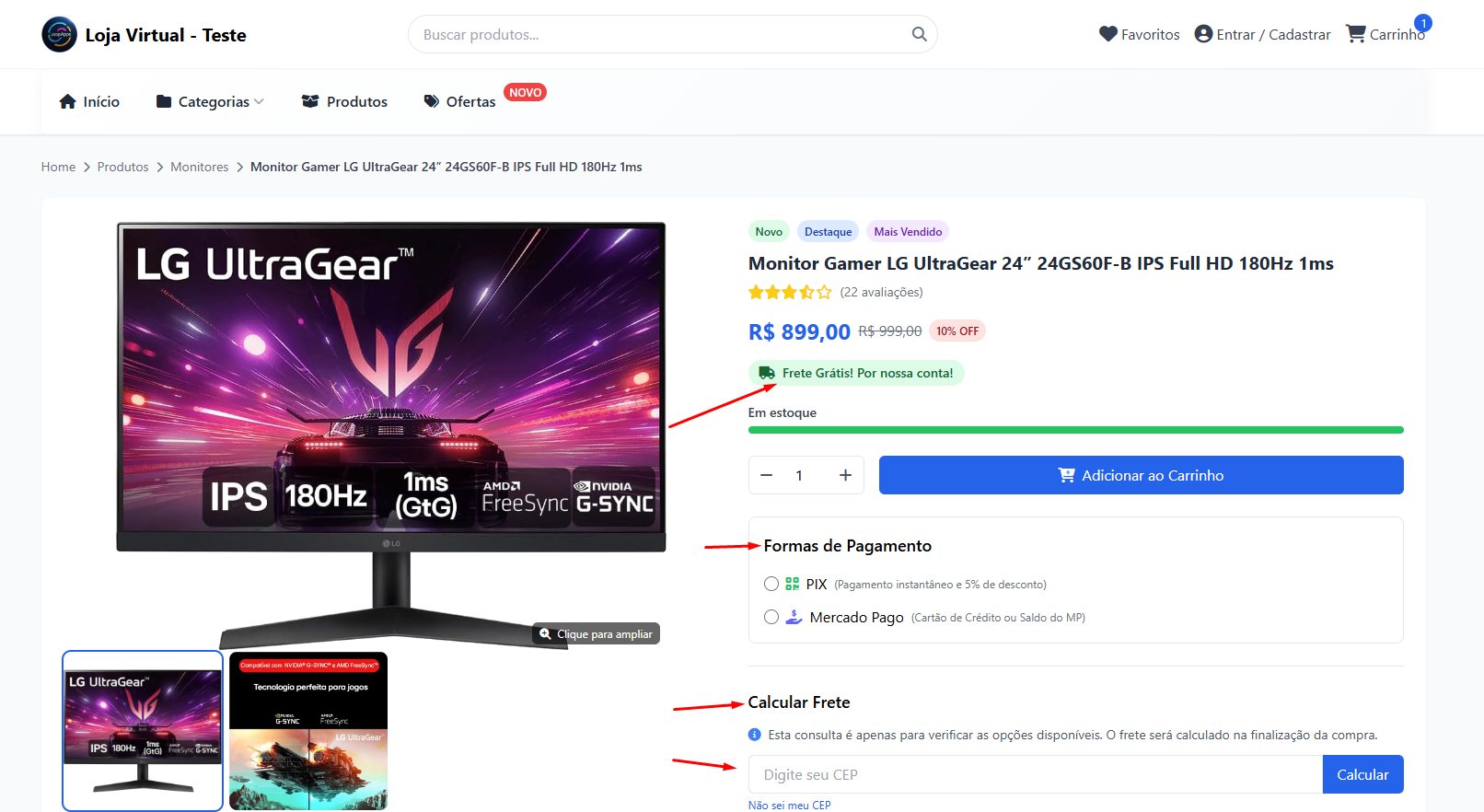 Loja Virtual Profissional - Pedidos com notificação - Correios - Melhor envio